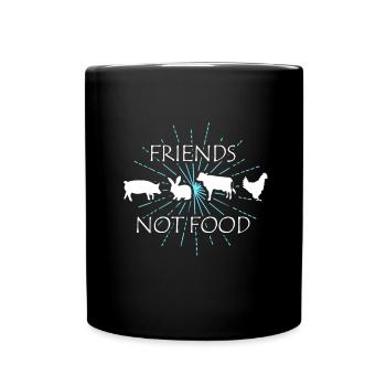 Friends not Food retro - Full Colour Mug - black - Front