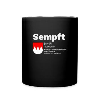Fränkisch Franken Mostrich Proverbe Cadeau - Mug uni - noir - Devant