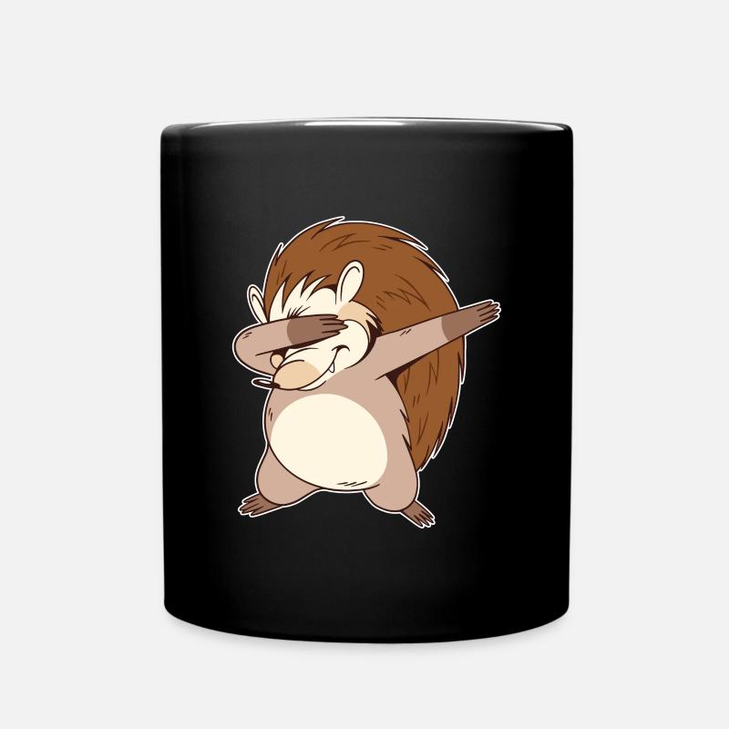Dabbing Igel - Tasse einfarbig - Schwarz