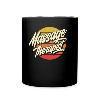 Massage therapist masseur - Full Colour Mug - black - Front