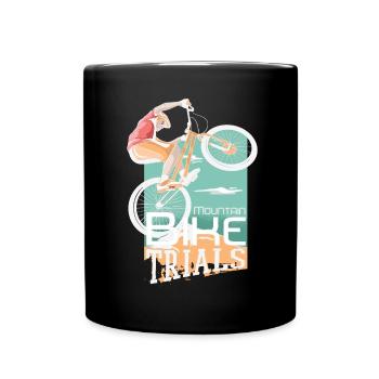 Mountain Bike Trials - Full Colour Mug - black - Front
