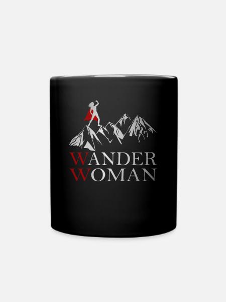 Wander Woman Mountains femme super héroïne - Mug uni - noir