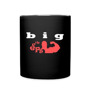 big biceps - Tasse einfarbig - Schwarz - Vorne