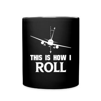 Pilots airplane gift idea - Full Colour Mug - black - Front