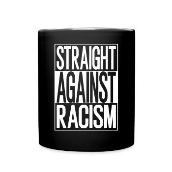 Straight Against Racism Statement - Full Colour Mug - black - Front