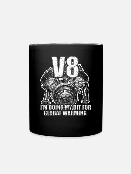 For Greta I V8 I contribution to global warming diesel - Full Colour Mug - black