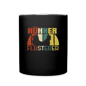 Hühnerflüsterer - Tasse einfarbig - Schwarz - Vorne