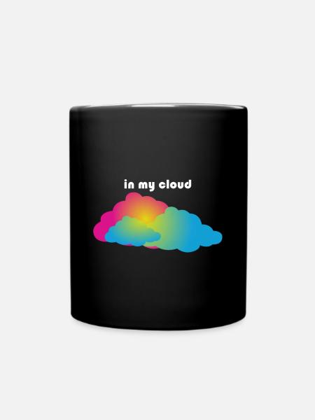 in meiner Wolke - Tasse einfarbig - Schwarz
