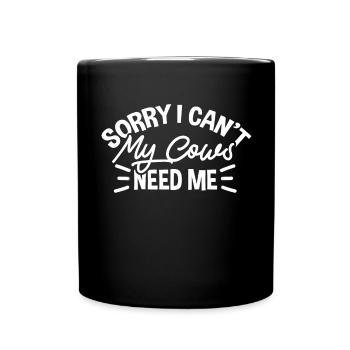 Vaches - Mug uni - noir - Devant