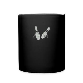 bowling pins - Full Colour Mug - black - Front