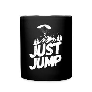 Parachute skydiving spring - Mug uni - noir - Devant