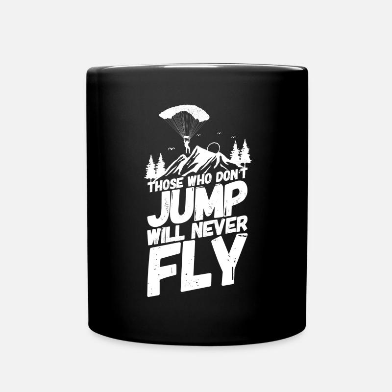 Fallschirm Skydiving Fliegen - Tasse einfarbig - Schwarz