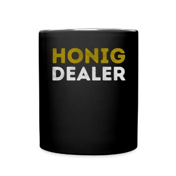 Honig-Dealer | Imker Bienenzüchter Imkerei Honig - Tasse einfarbig - Schwarz - Vorne