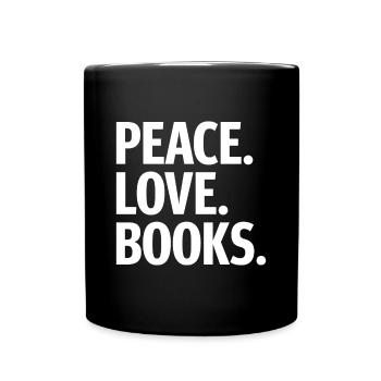 Peace Love Books - Full Colour Mug - black - Front
