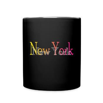 New York - Full Colour Mug - black - Front