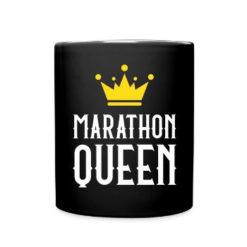 Marathon Queen - Tasse einfarbig - Schwarz - Vorne
