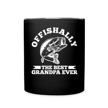 Grandfather Angler Retirement Retirement - Full Colour Mug - black - Front