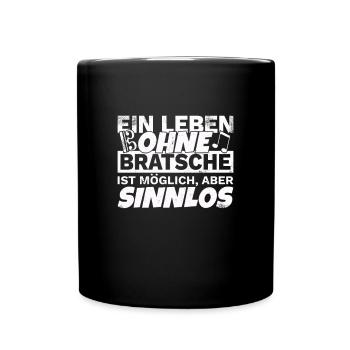 Bratsche Viola Violist Design Cool Spruch Musiker - Tasse einfarbig - Schwarz - Vorne