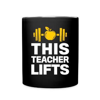 Ce professeur soulève des cadeaux drôles de professeur - Mug uni - noir - Devant