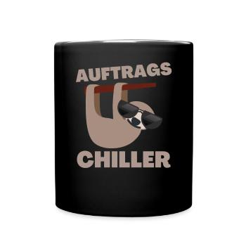 Contract Chiller - Chilling Chiller Sloth Relax - Full Colour Mug - black - Front