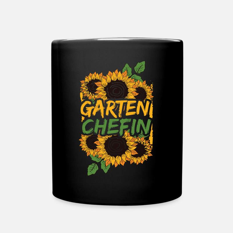 Garten Chefin - Tasse einfarbig - Schwarz