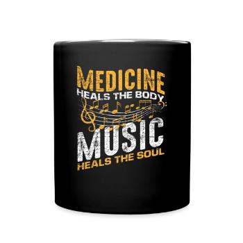Music medicine - Full Colour Mug - black - Front