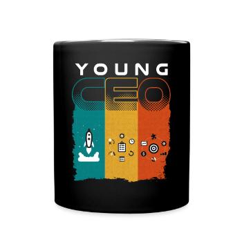 Young CEO Entrepreneur - Full Colour Mug - black - Front