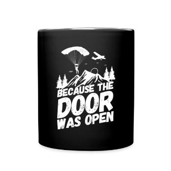 Parachute skydiving porte - Mug uni - noir - Devant