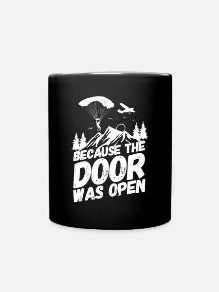 Parachute skydiving porte - Mug uni - noir