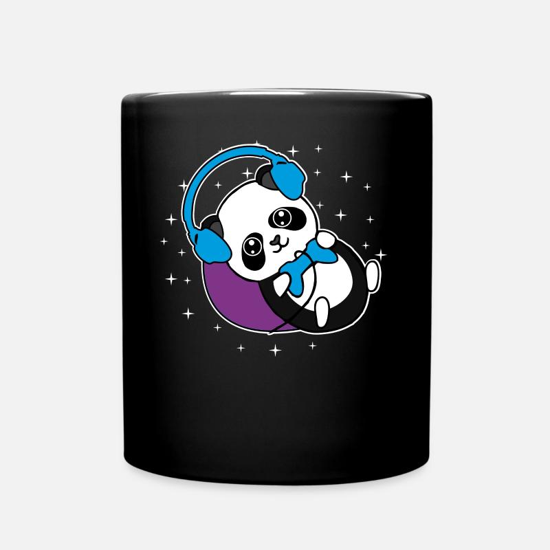 Panda Gamer Pandabär Zocker Geschenkidee - Tasse einfarbig - Schwarz