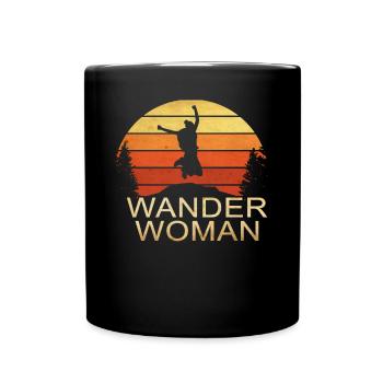 Wander Woman - Tasse einfarbig - Schwarz - Vorne