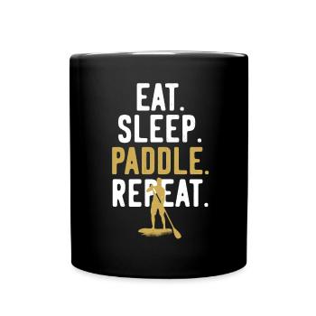 Stand Up Paddling Sup Repeat - Mug uni - noir - Devant
