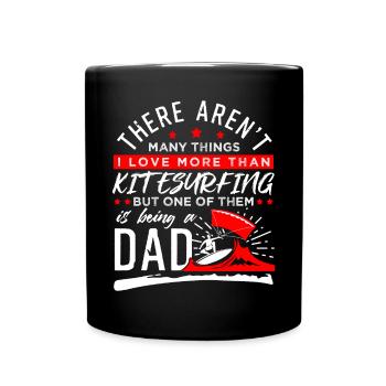 Kitesurfing Dad Kitesurfer Fan Gift - Full Colour Mug - black - Front