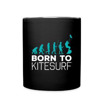 Kitesurfing Evolution Kite Boarding Fan Gift - Full Colour Mug - black - Front