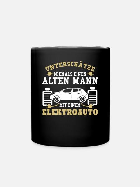 Unterschätze niemals einen alten Mann - Tasse einfarbig - Schwarz