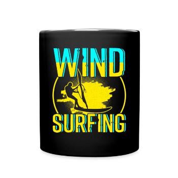 Windsurfing - Tasse einfarbig - Schwarz - Vorne