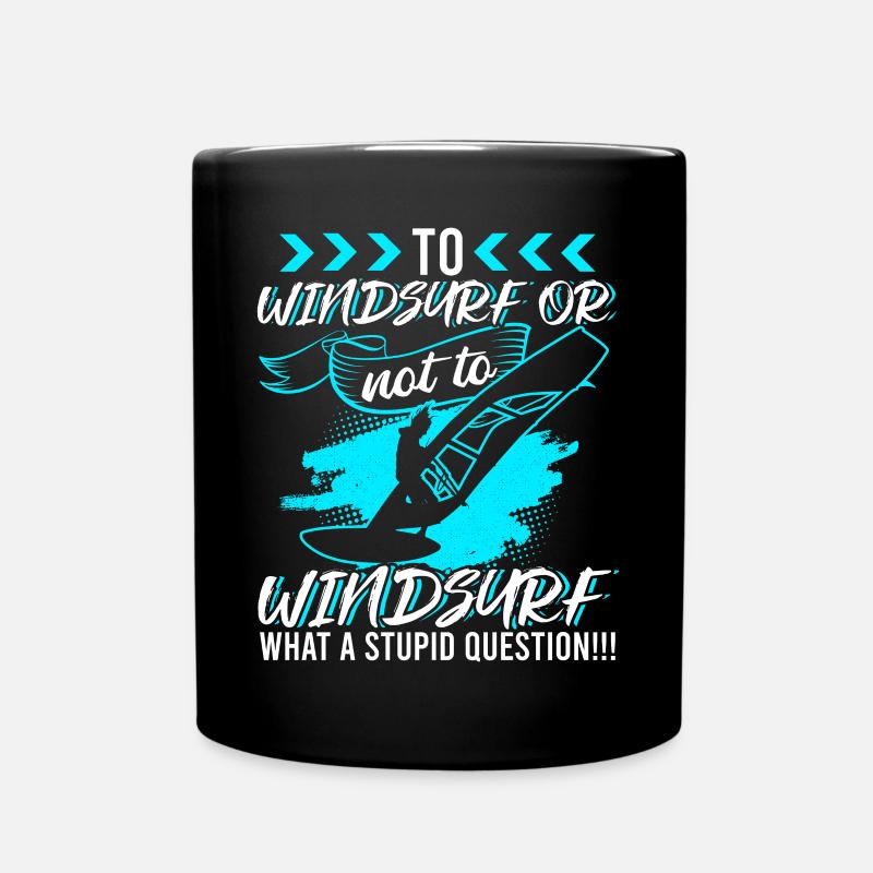 To Windsurf Or Not To Windsurf - Full Colour Mug - black