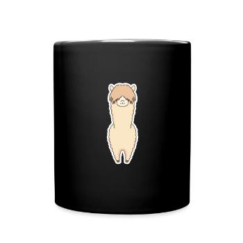 Llama - Tasse einfarbig - Schwarz - Vorne