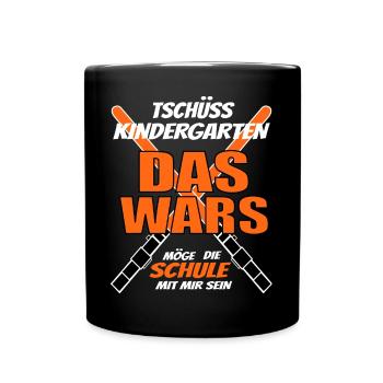 Schulanfänger - Tasse einfarbig - Schwarz - Vorne