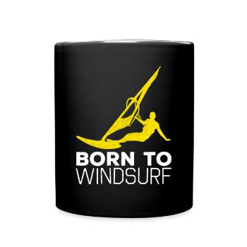 Born To Windsurf Evolution - Tasse einfarbig - Schwarz - Vorne