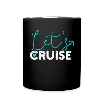 Kreuzfahrt - Tasse einfarbig - Schwarz - Vorne