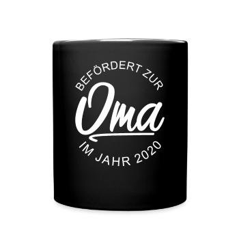 Befördert Zur Oma Seit 2020 Großmutter Geschenk - Tasse einfarbig - Schwarz - Vorne