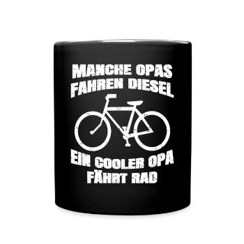 LUSTIGER SPRUCH OPA GESCHENK - Tasse einfarbig - Schwarz - Vorne