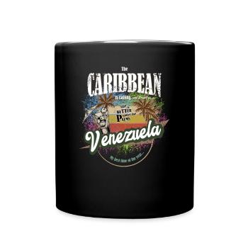 Venezuela Urlaub Reisen Karibik Geschenk retro - Tasse einfarbig - Schwarz - Vorne