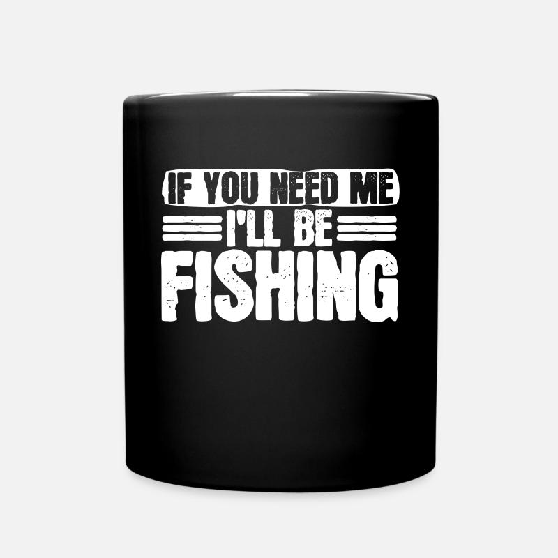 Angler Fischer - Tasse einfarbig - Schwarz