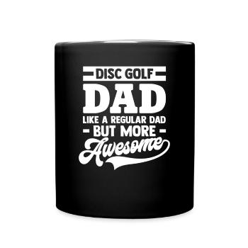 Discgolf Vater - Tasse einfarbig - Schwarz - Vorne