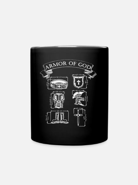 Christlicher Glaube Waffenrüstung Gottes Epheser 6 - Tasse einfarbig - Schwarz