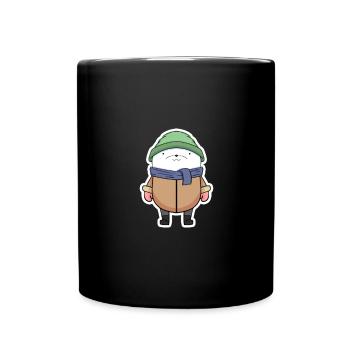 Polar bear winter - Full Colour Mug - black - Front