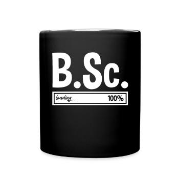 Bachelor of Science B.Sc. Abschluss - Tasse einfarbig - Schwarz - Vorne