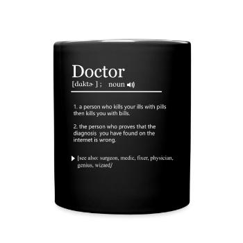 Funny Doctor Definition - Mug uni - noir - Devant